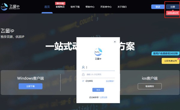 飞鱼IP客户端安装